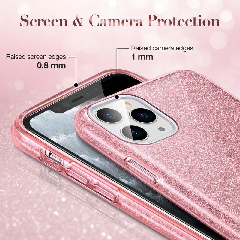 Carcasa Silicona Brillo Star iPhone 11 Pro Rosado