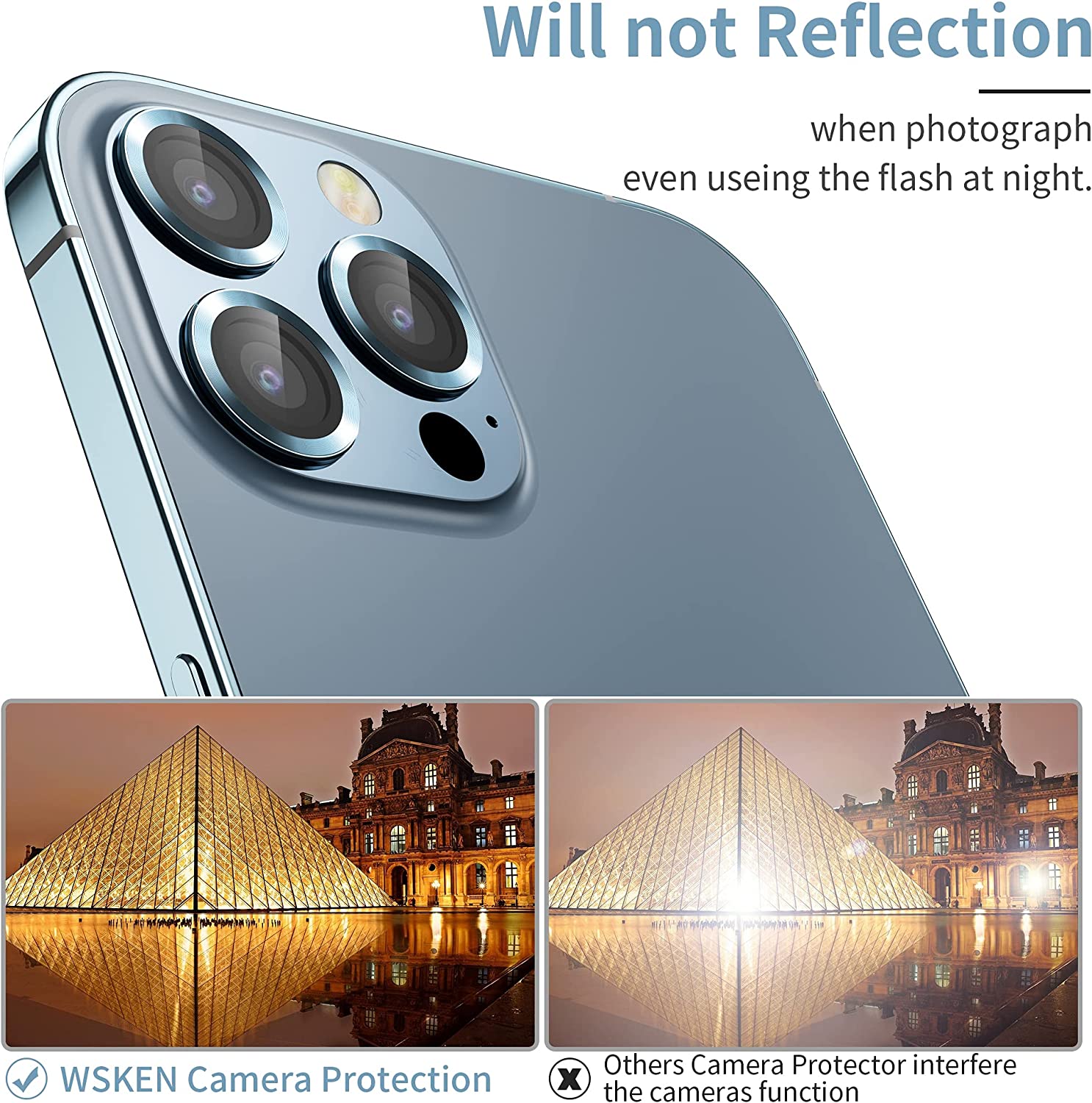 Vidrio Protector Cámara iPhone 13 Pro Max Nuglas - Ccstech