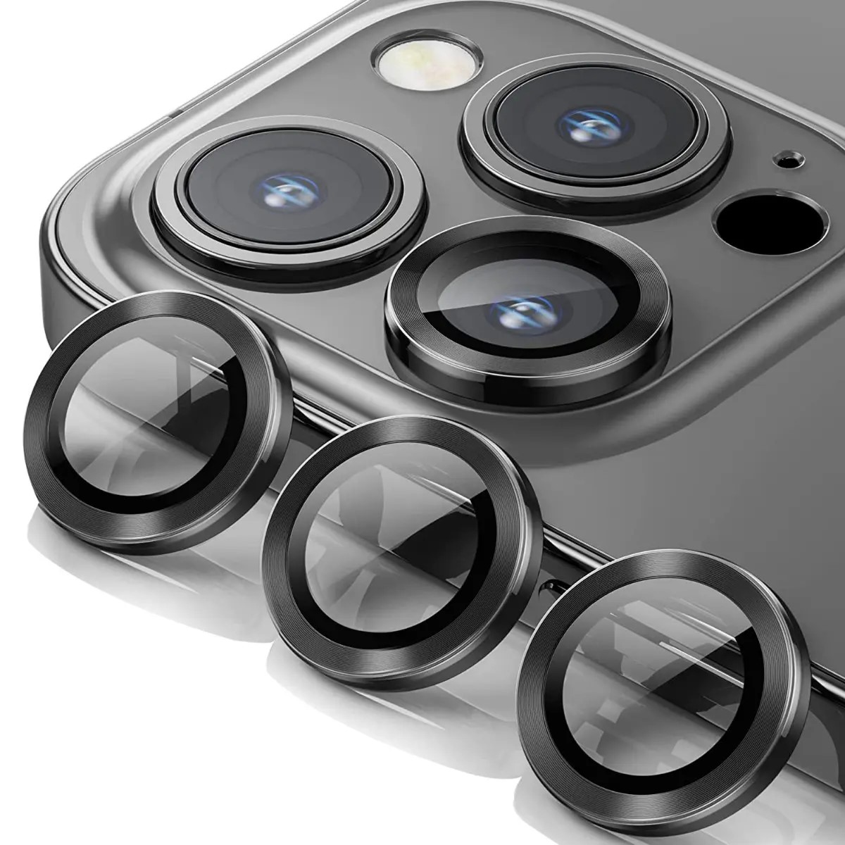 Comprar Vidrio protector de lente de cámara de lujo para iPhone 15 14 Pro  Max 12 11 Pro Max Vidrio protector de cámara para iPhone 12 13 Protector de  lente trasera