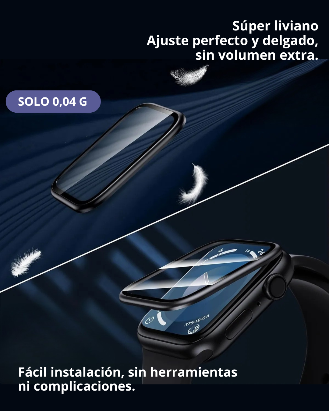 vidrio templado para apple watch 42mm s10 marco de aleación