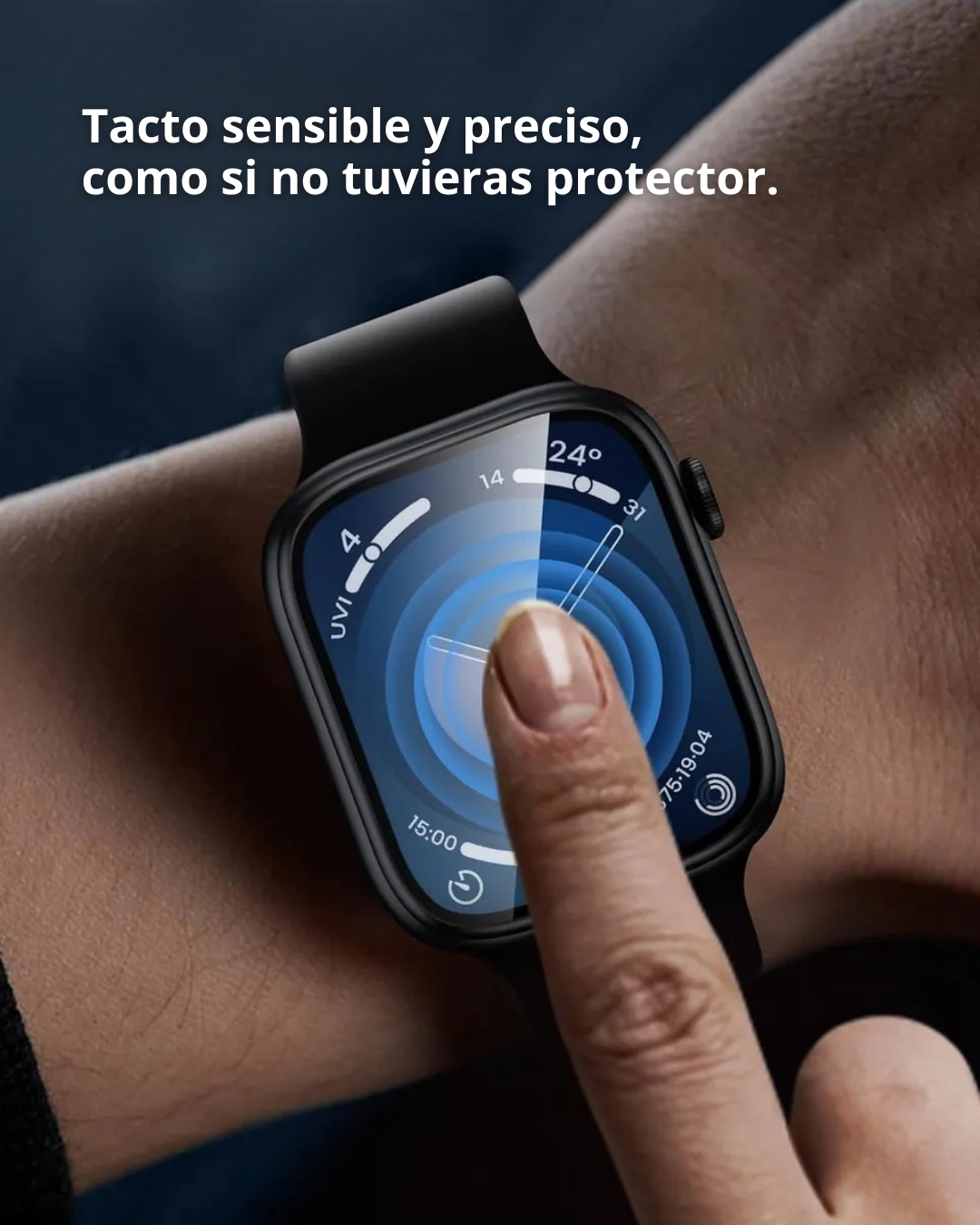 vidrio templado para apple watch 42mm s10 marco de aleación