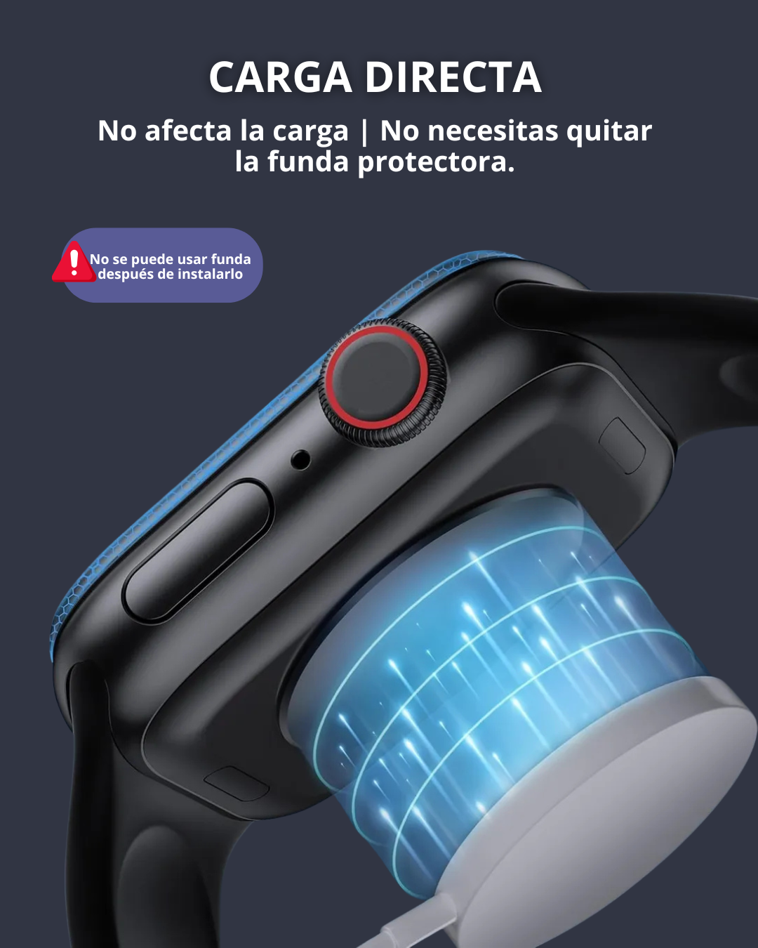 vidrio templado para apple watch 42mm s10 marco de aleación