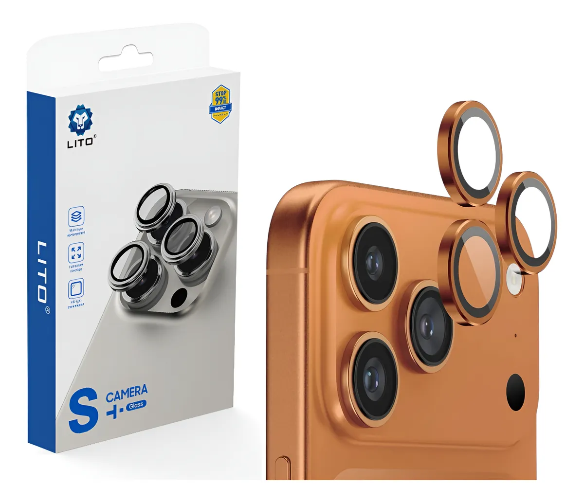 protector de lentes individuales lito para iphone 17 pro