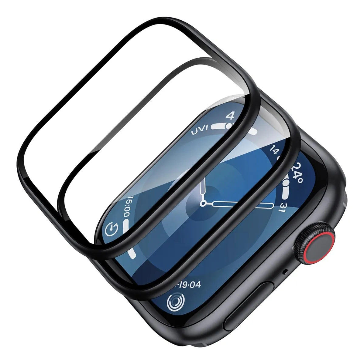 vidrio templado para apple watch 42mm s10 marco de aleación