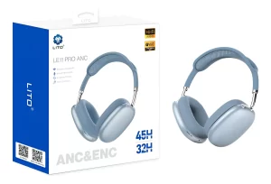 auriculares lito promax para iphone cancelacion de ruido celeste azul claro